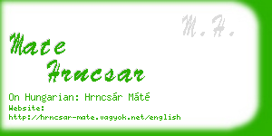 mate hrncsar business card